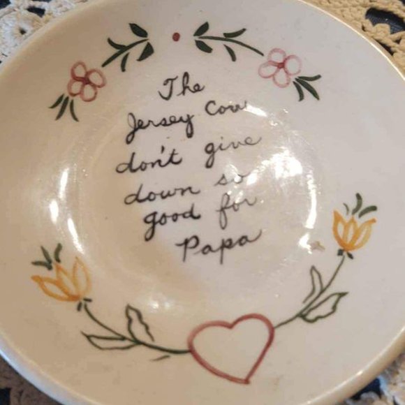 Vintage Pennsylvania Dutch Folk Art Saucer Plates Set Of 3 - Picture 7 of 7